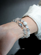 Moonlit Snow Aquamarine Bracelet