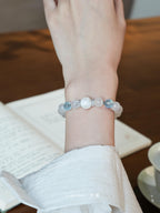 Moonlit Snow Aquamarine Bracelet