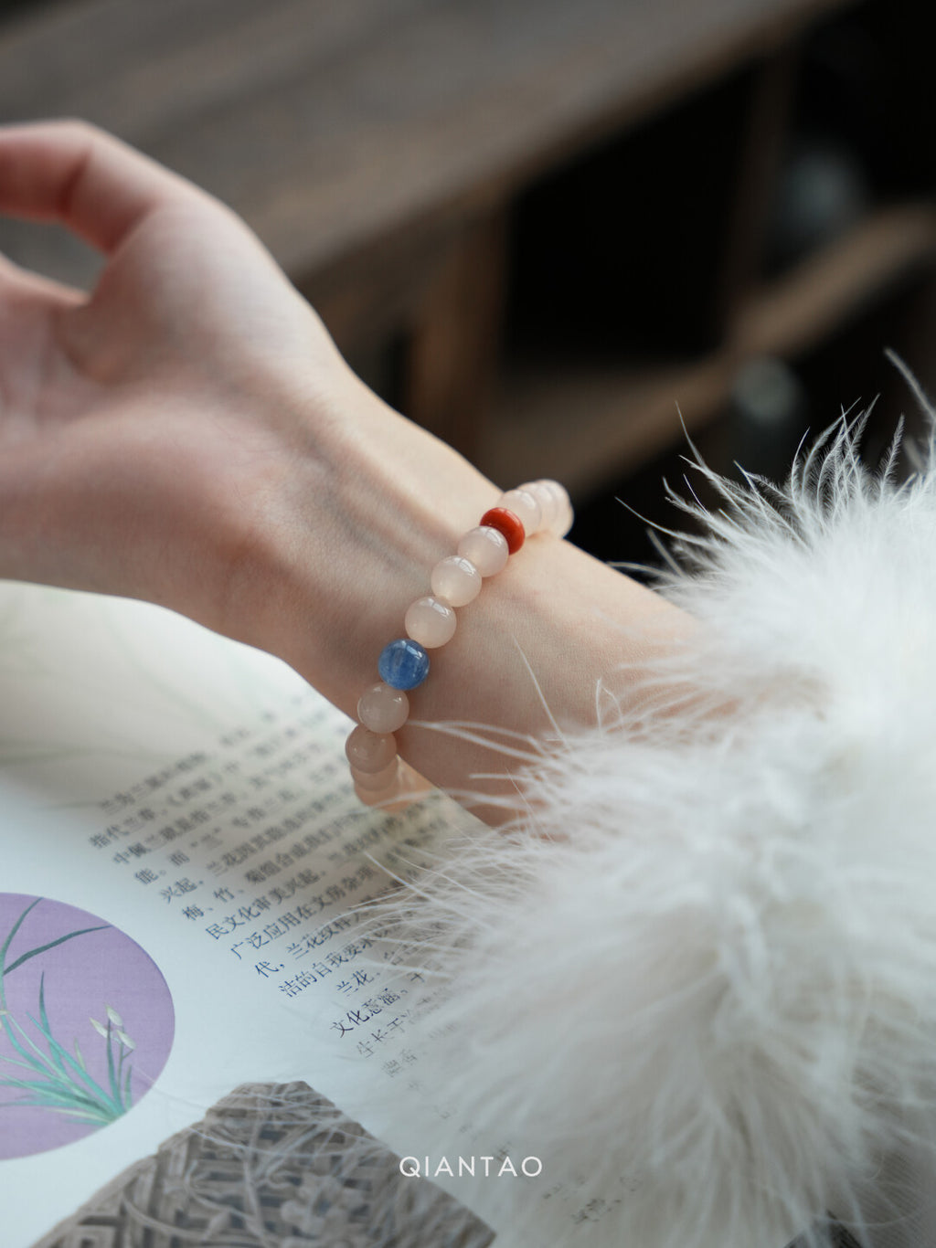 Bloom Pink Chalcedony Gemstone Bracelet