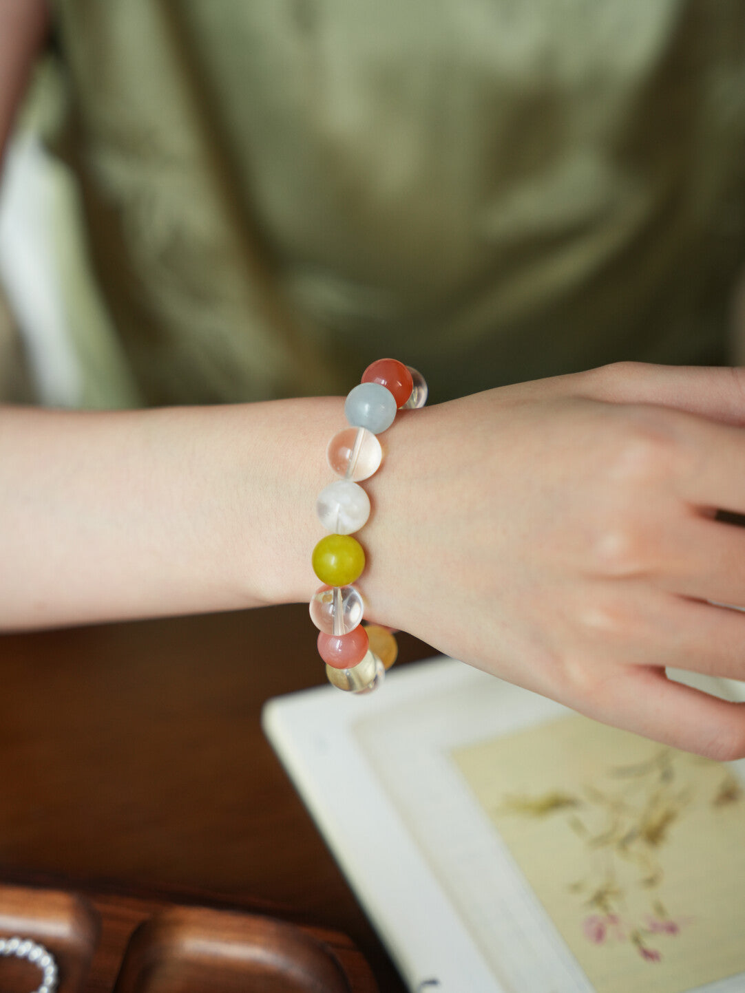 Peach Blossom Rose Quartz Bracelet