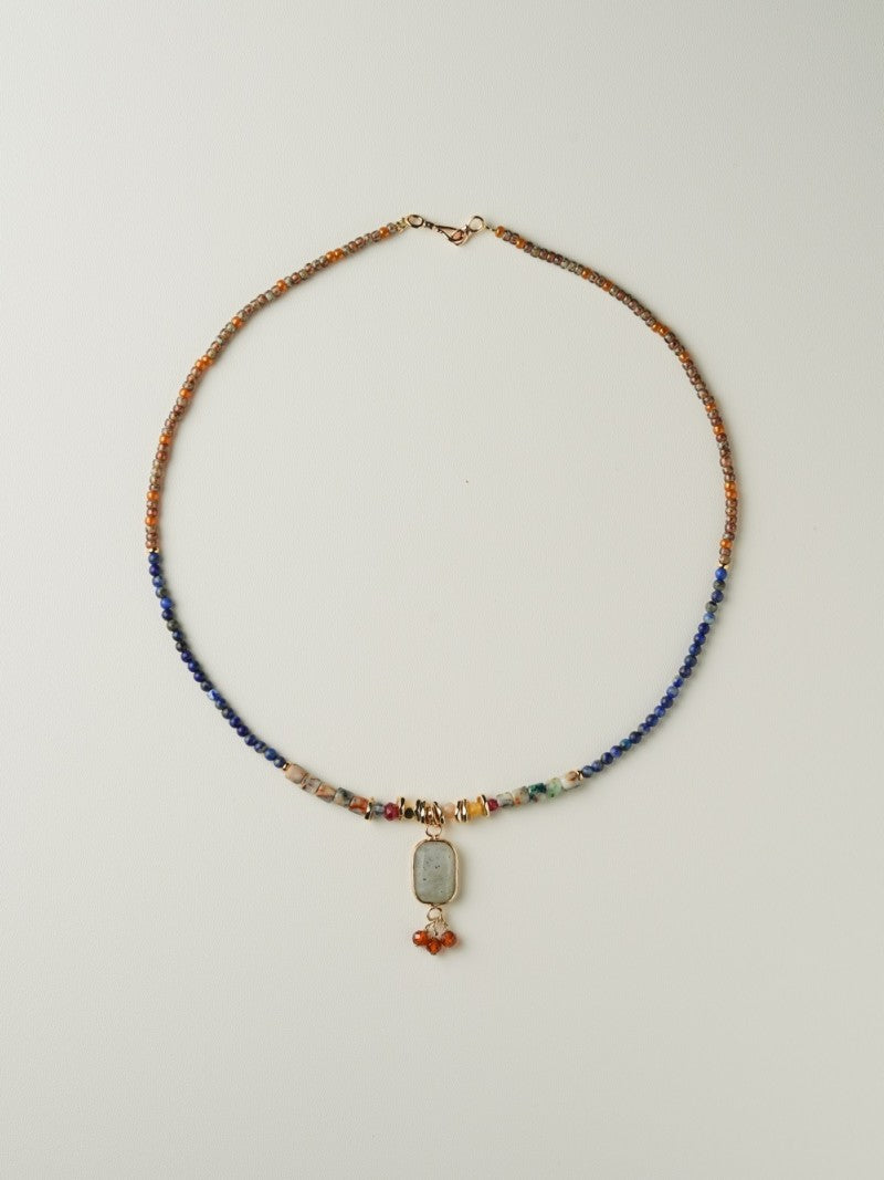 Dun Huang Lapis Lazuli Long Necklace
