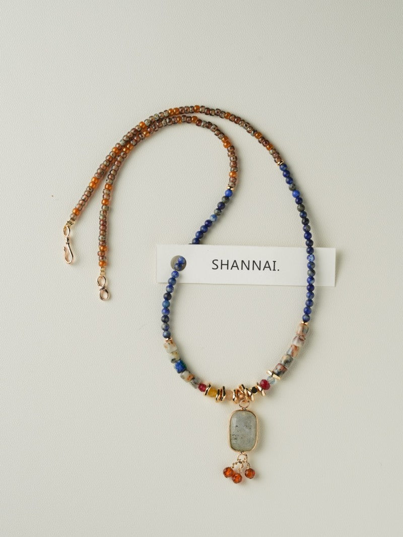 Dun Huang Lapis Lazuli Long Necklace