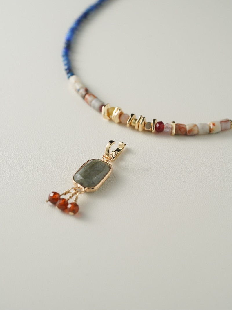 Dun Huang Lapis Lazuli Long Necklace