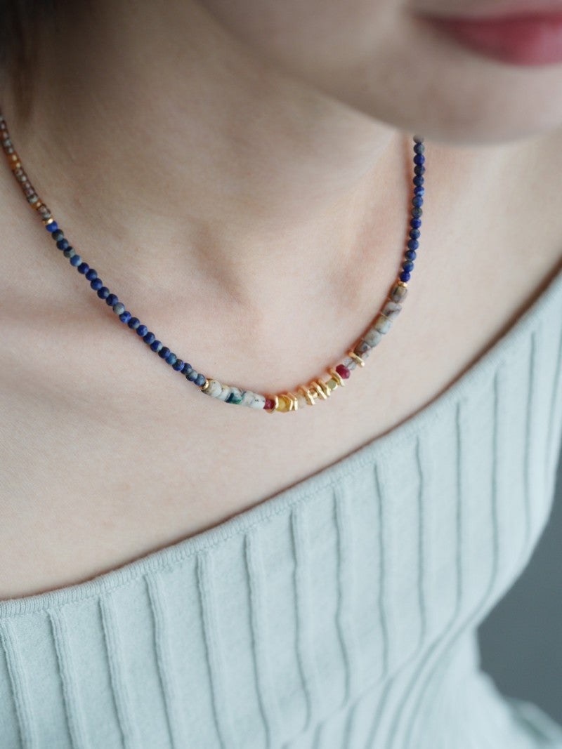 Dun Huang Lapis Lazuli Long Necklace
