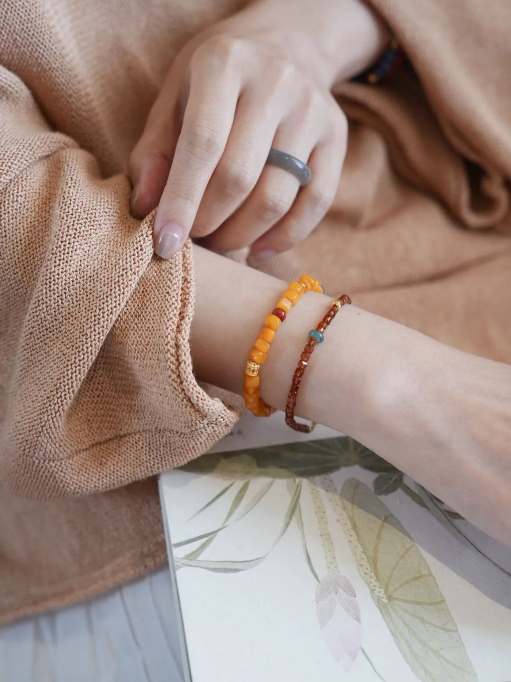 Solara Kyanite Amber Energy Bracelet