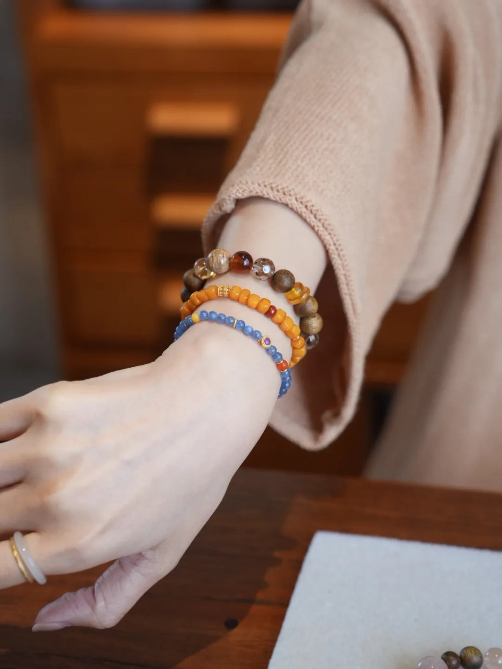 Solara Kyanite Amber Energy Bracelet