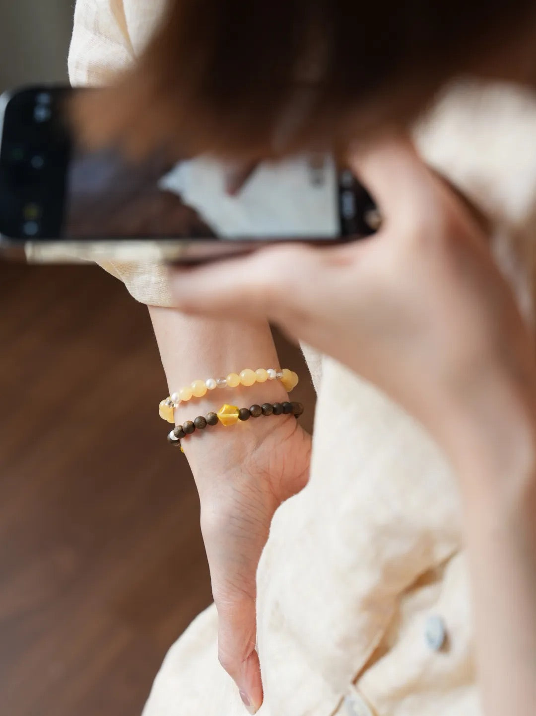 Aurelia Topaz Pearl Energy Bracelet