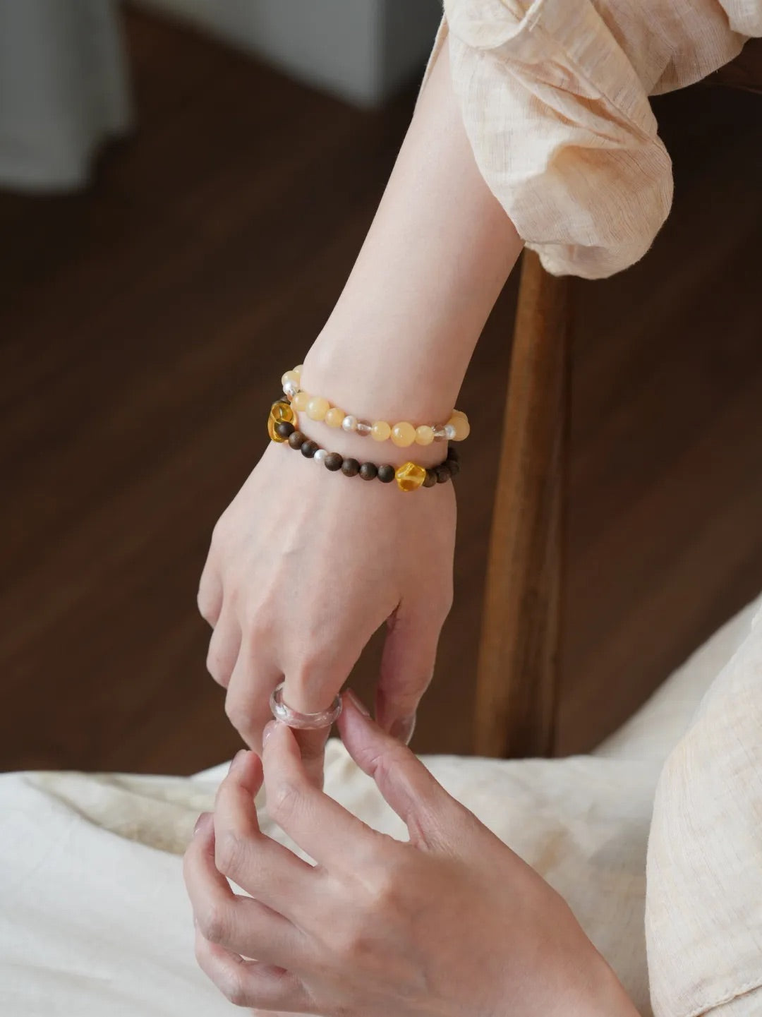 Aurelia Topaz Pearl Energy Bracelet