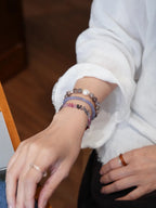 Elara Grey Quartz Pearl Energy Bracelet