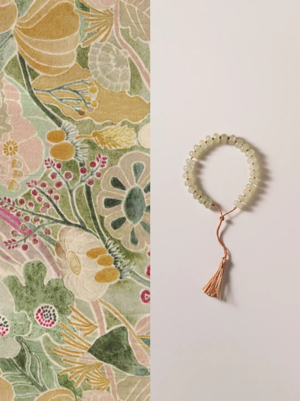 Seren Prehnite Tassel Energy Bracelet