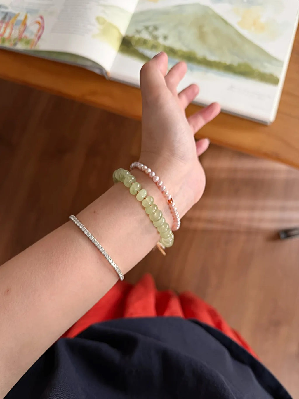 Seren Prehnite Tassel Energy Bracelet