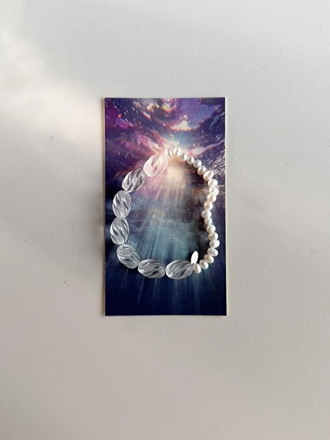 Lumira Clear Quartz Pearl Energy Bracelet
