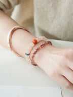 Roselle Pink Chalcedony Energy Bracelet