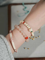 Roselle Pink Chalcedony Energy Bracelet