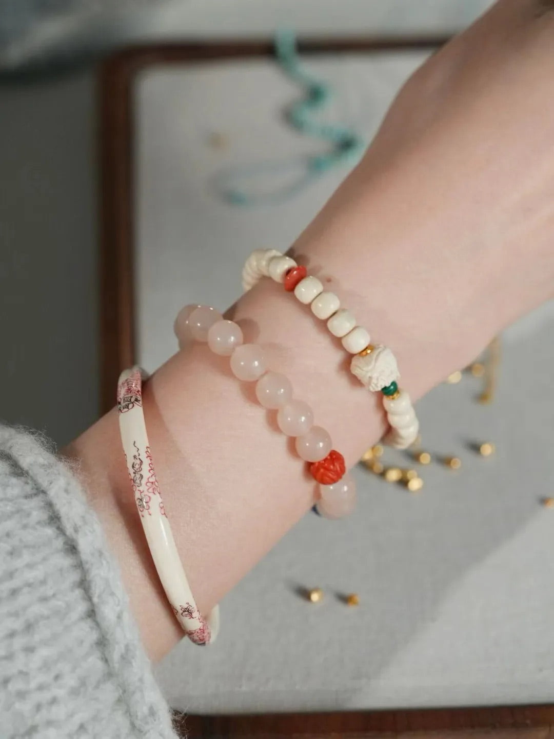 Roselle Pink Chalcedony Energy Bracelet