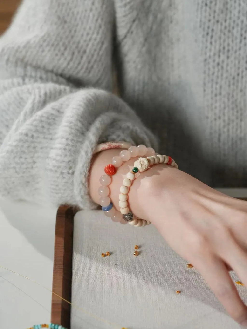 Roselle Pink Chalcedony Energy Bracelet