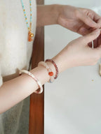 Roselle Pink Chalcedony Energy Bracelet