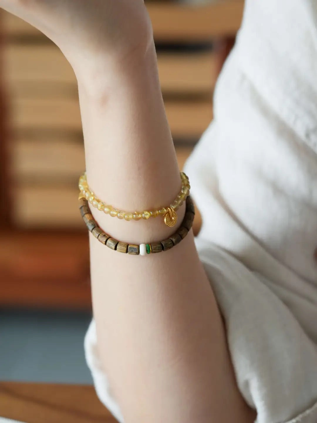 Aurea Golden Rutilated Quartz Energy Bracelet
