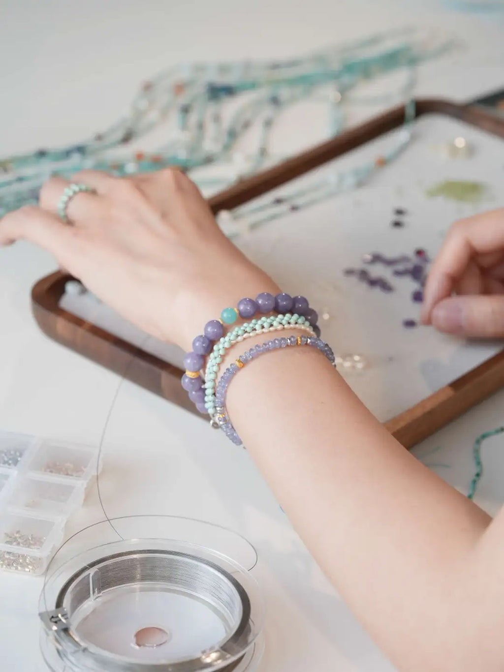 Vesper Purple Chalcedony Energy Bracelet