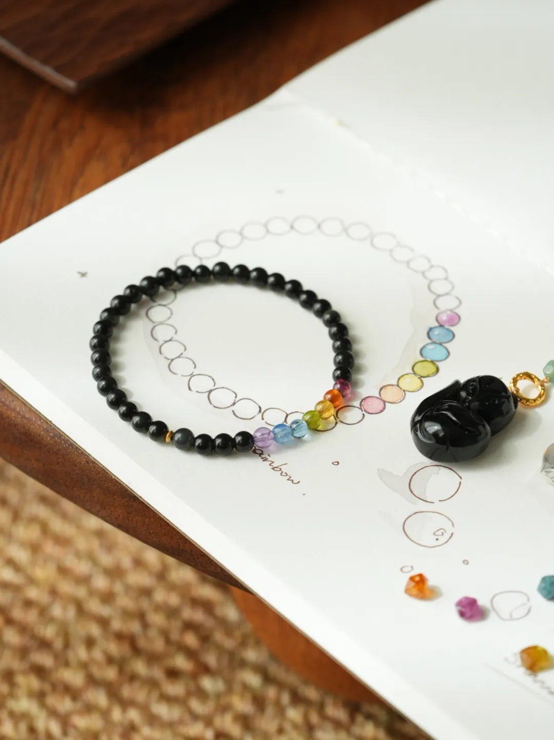 Noctis Obsidian Rainbow Energy Bracelet