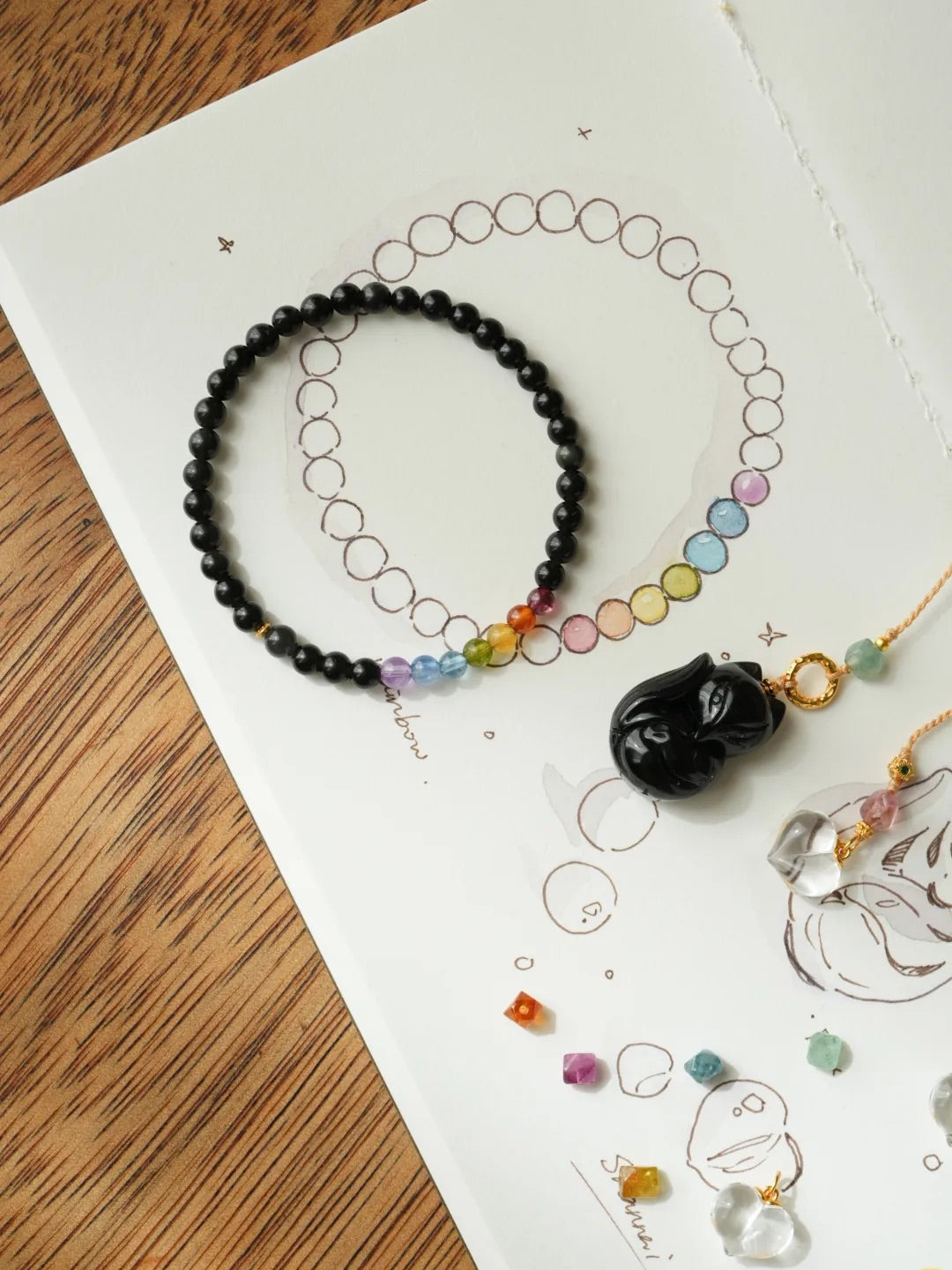 Noctis Obsidian Rainbow Energy Bracelet