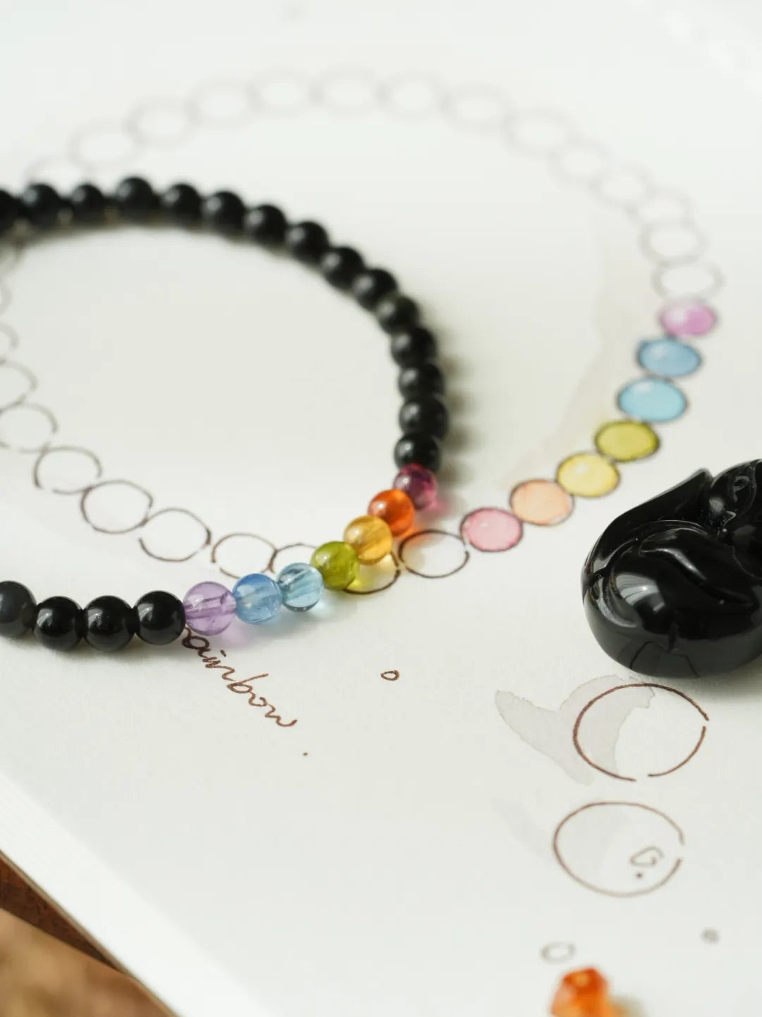 Noctis Obsidian Rainbow Energy Bracelet