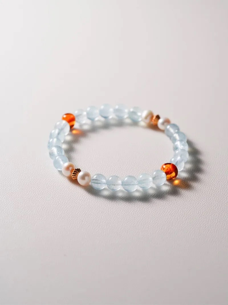 Maris Aquamarine Amber Energy Bracelet