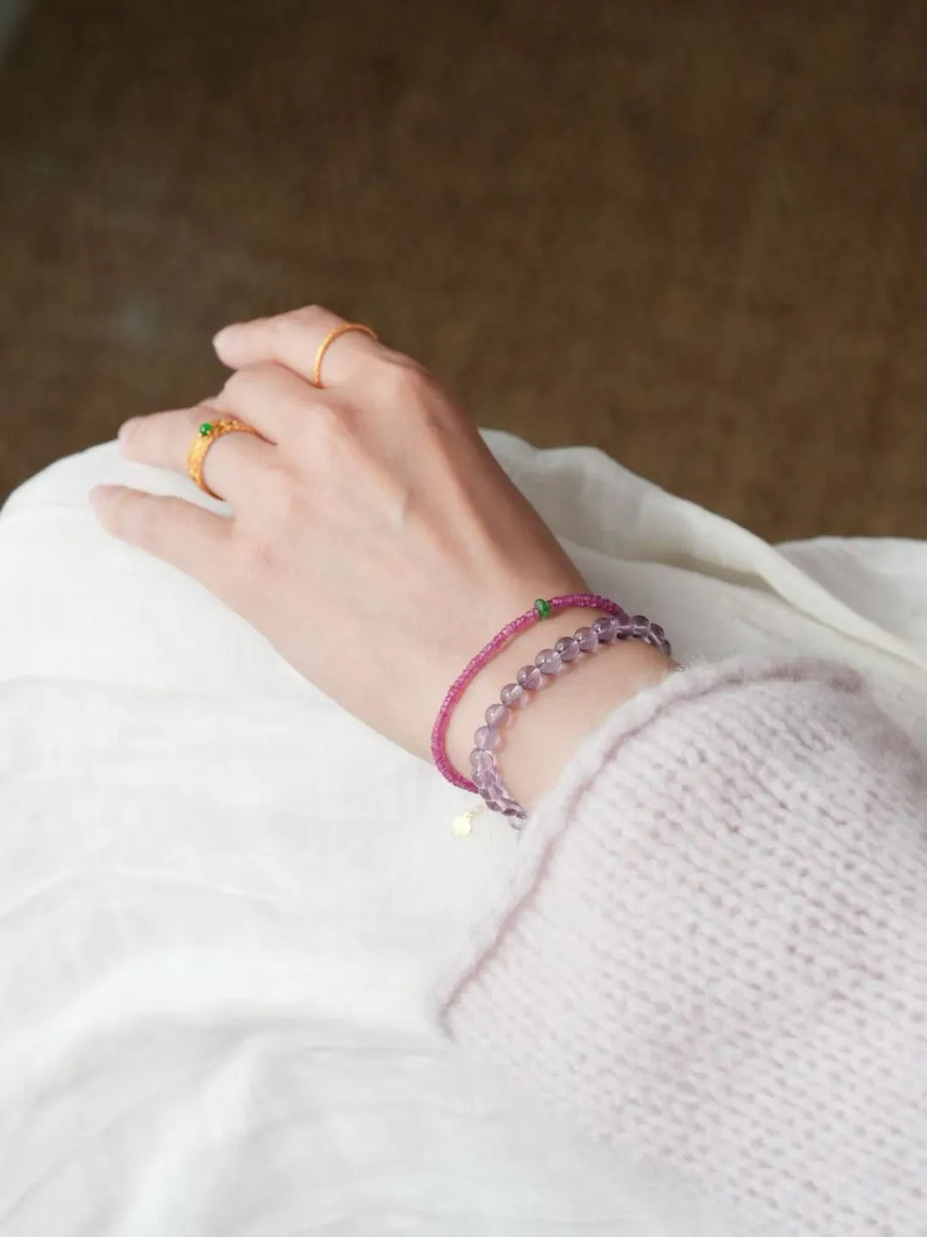 Iris Amethyst Jade Energy Bracelet