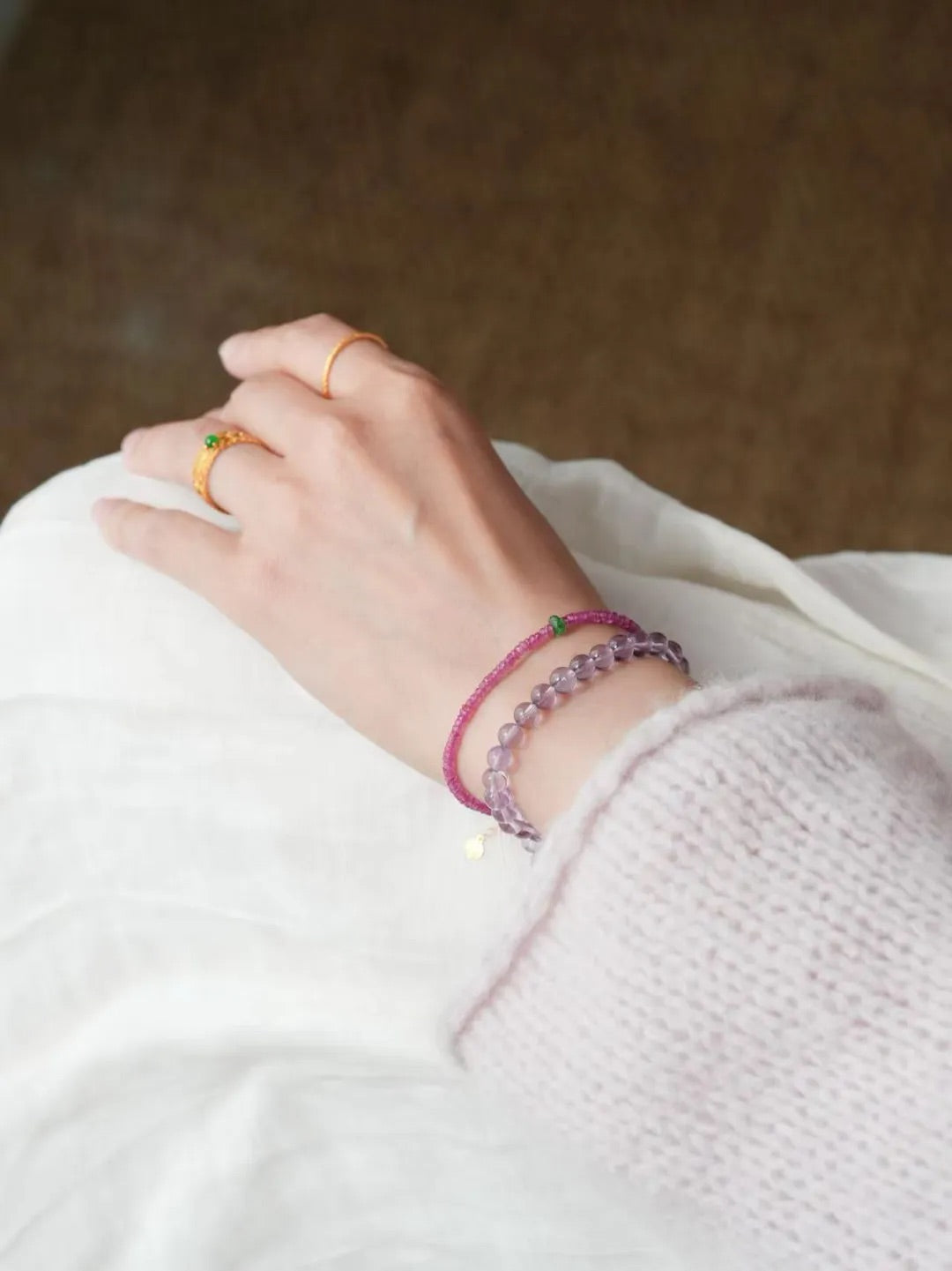 Iris Amethyst Jade Energy Bracelet
