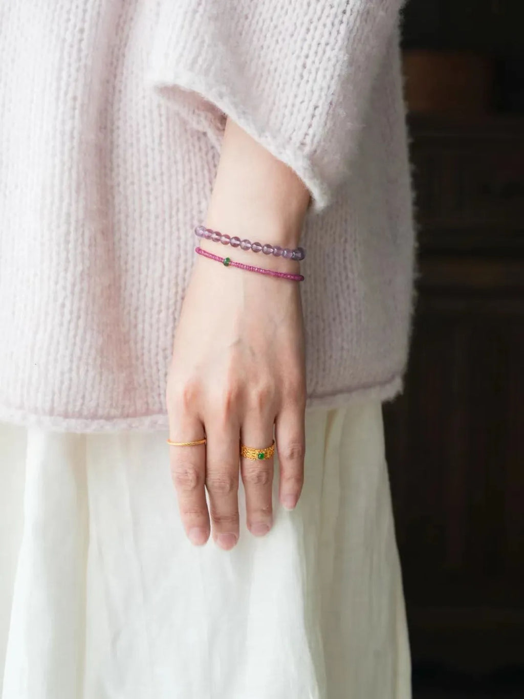 Iris Amethyst Jade Energy Bracelet