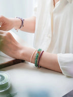 Sylvie Green Strawberry Quartz Energy Bracelet