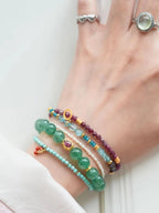 Sylvie Green Strawberry Quartz Energy Bracelet