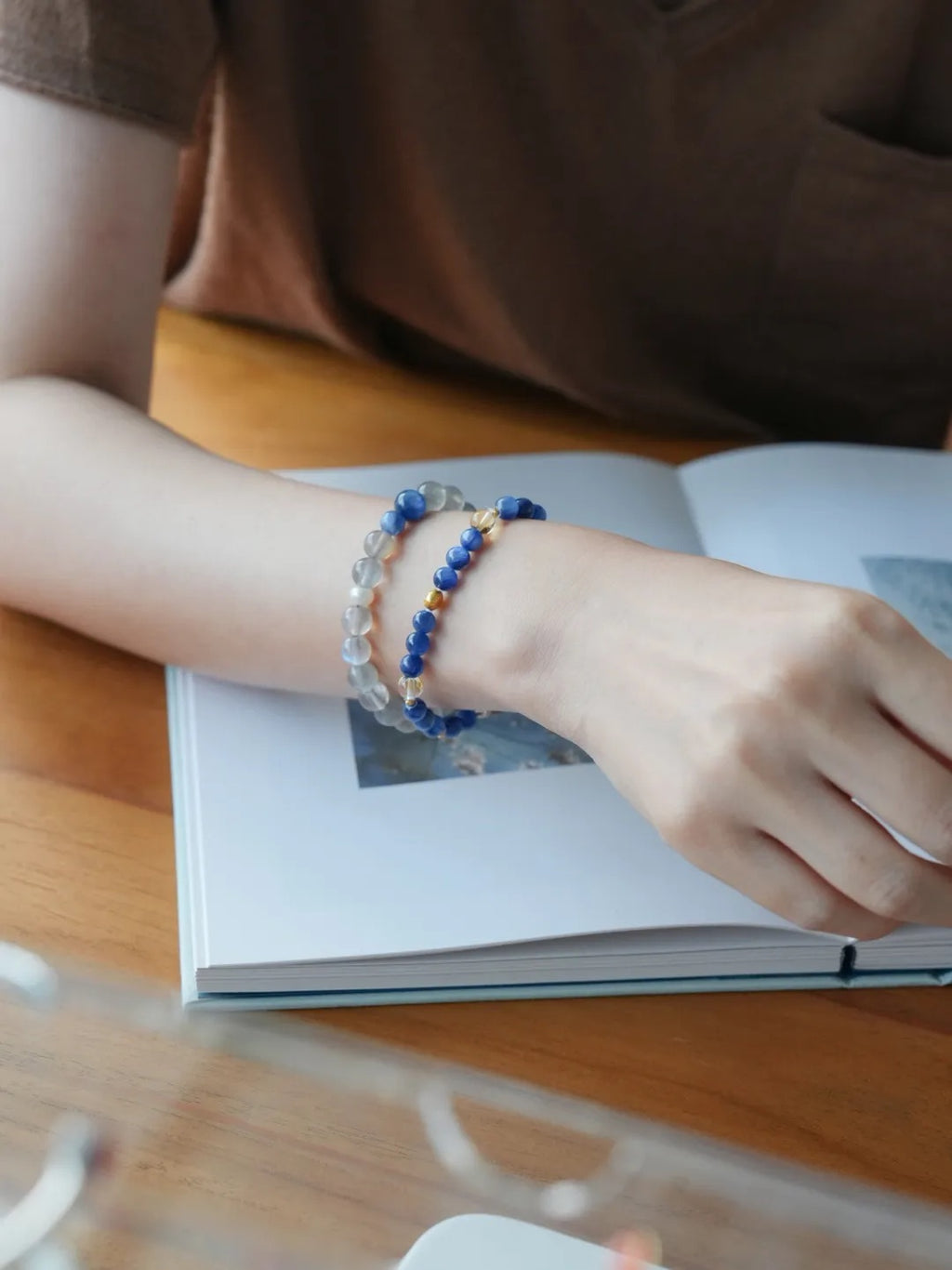 Selene Grey Moonstone Kyanite Energy Bracelet