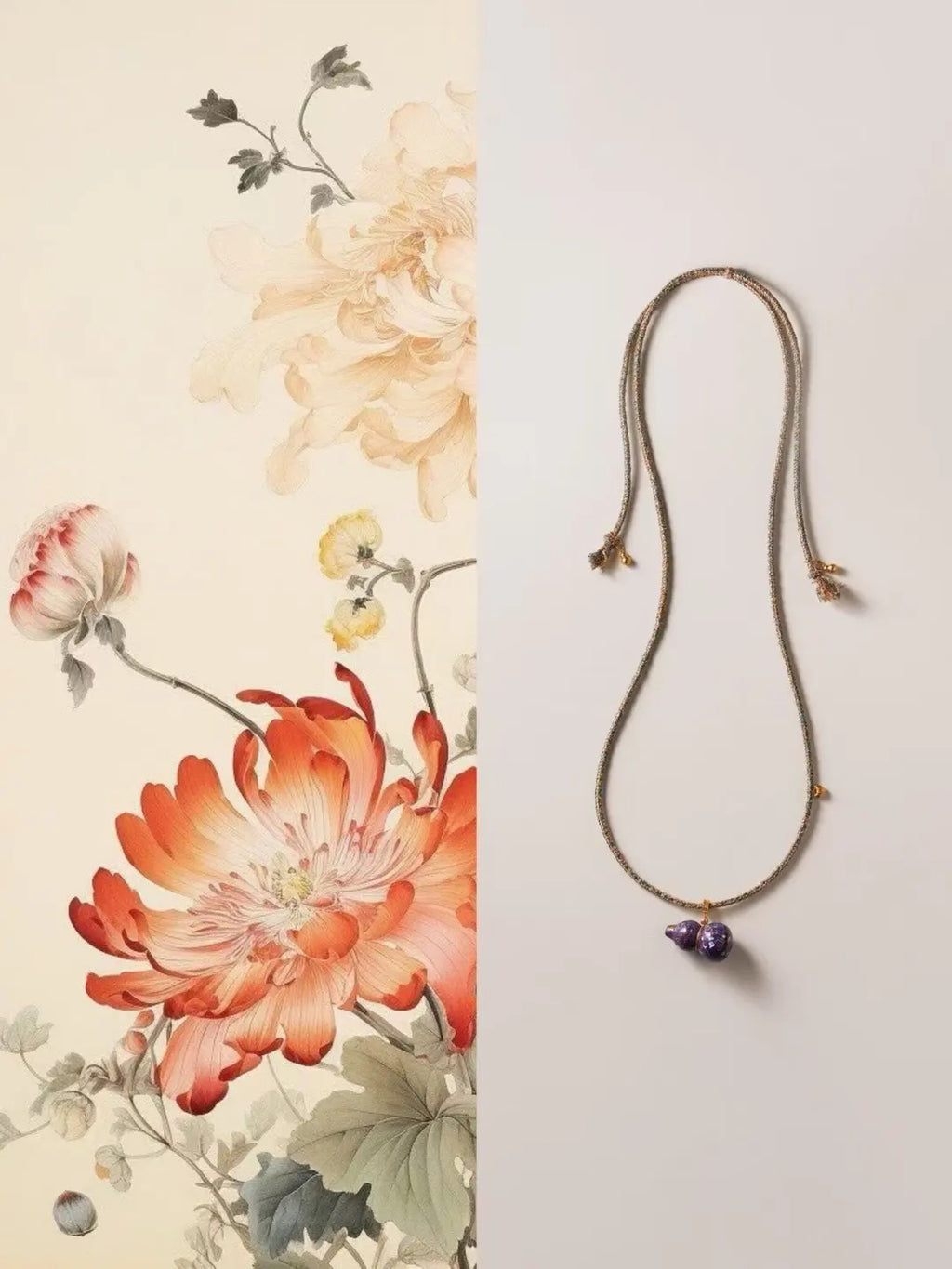 Amara Lacquer Gourd Charm Necklace