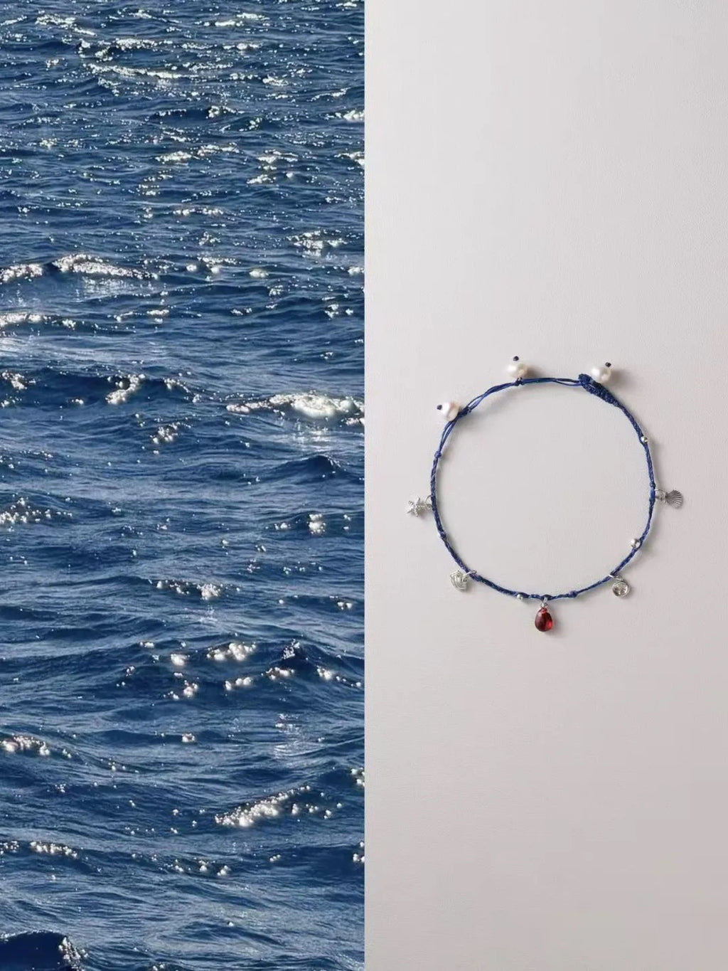 Marea Garnet Pearl Energy Bracelet