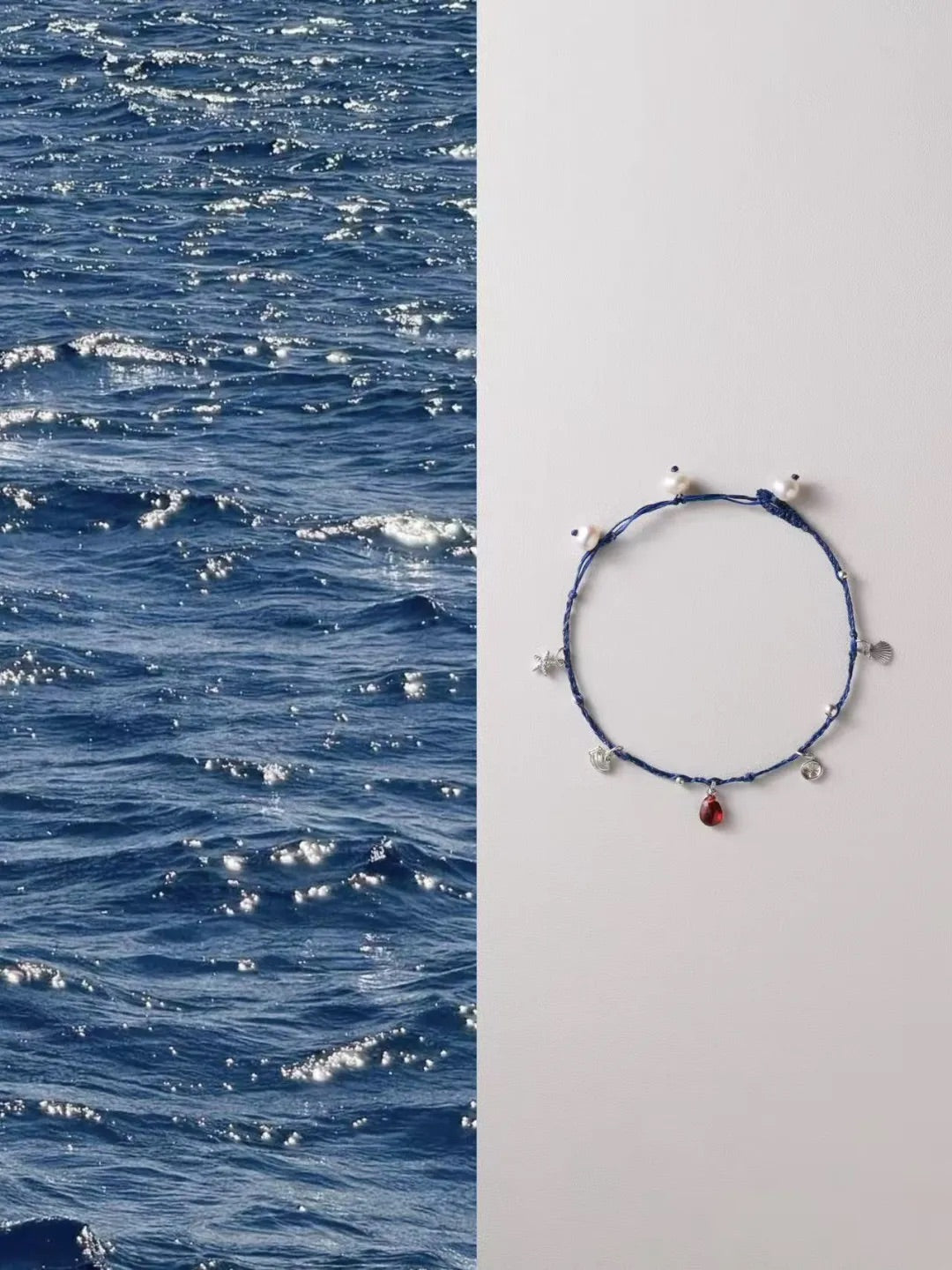 Marea Garnet Pearl Energy Bracelet