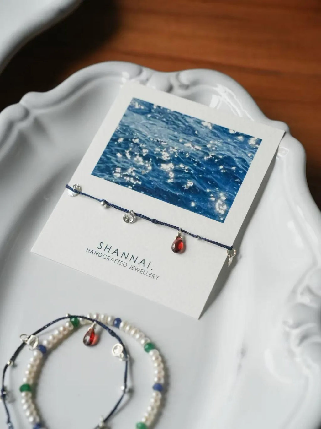 Marea Garnet Pearl Energy Bracelet