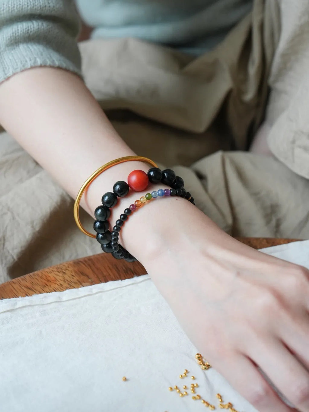 Ember Obsidian Energy Bracelet