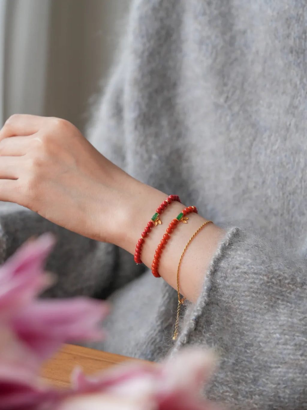 Asha Nanhong Cinnabar Energy Bracelet