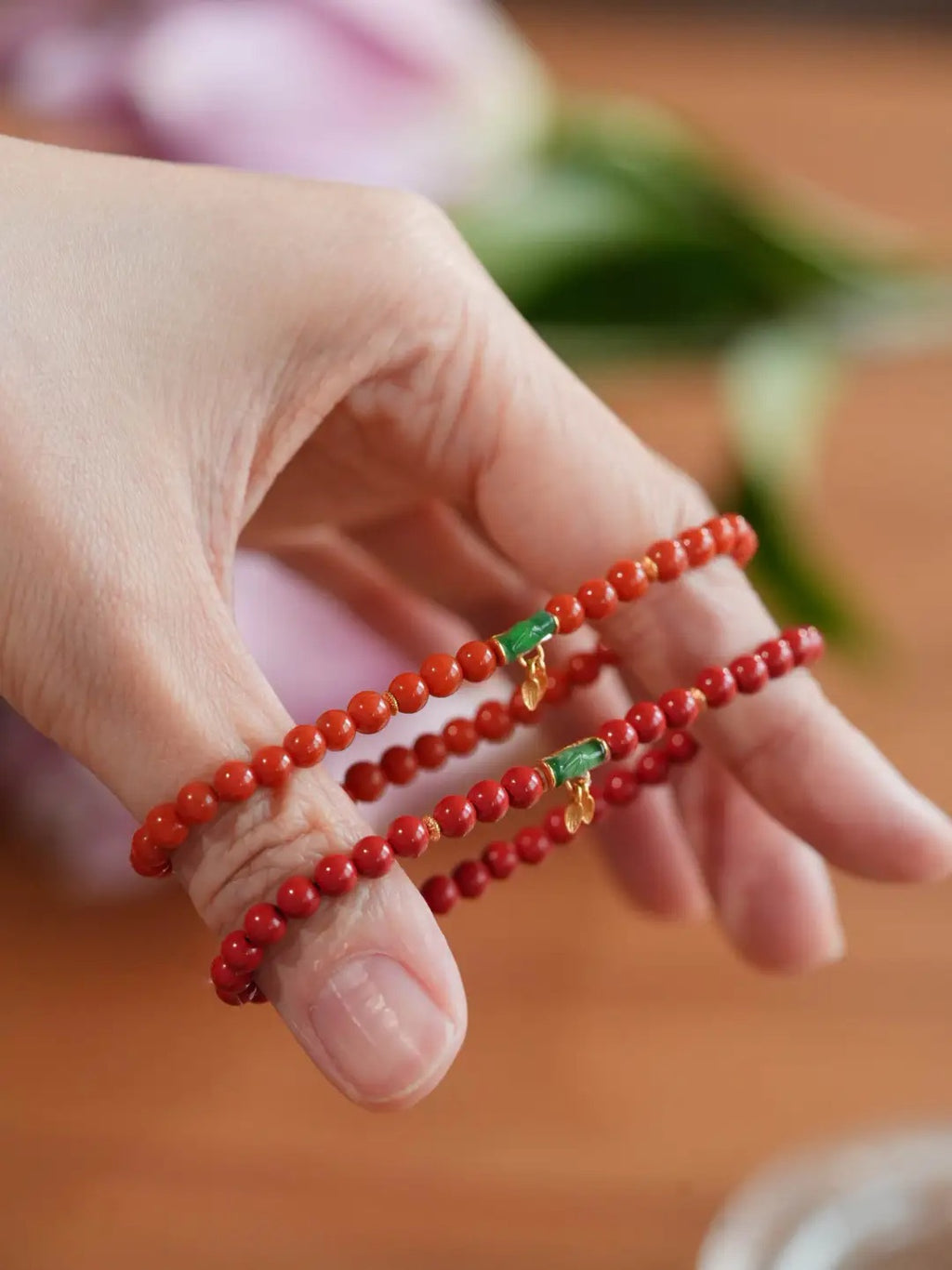 Asha Nanhong Cinnabar Energy Bracelet