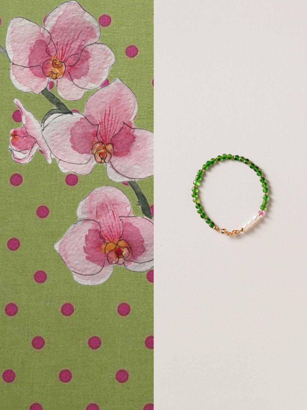 Shao Diopside Pearl Energy Bracelet