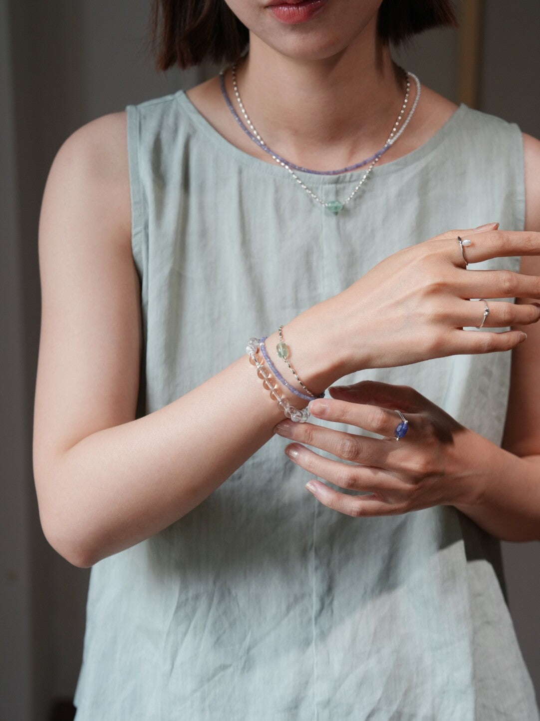 Tanzanite Pearl Energy Bracelet